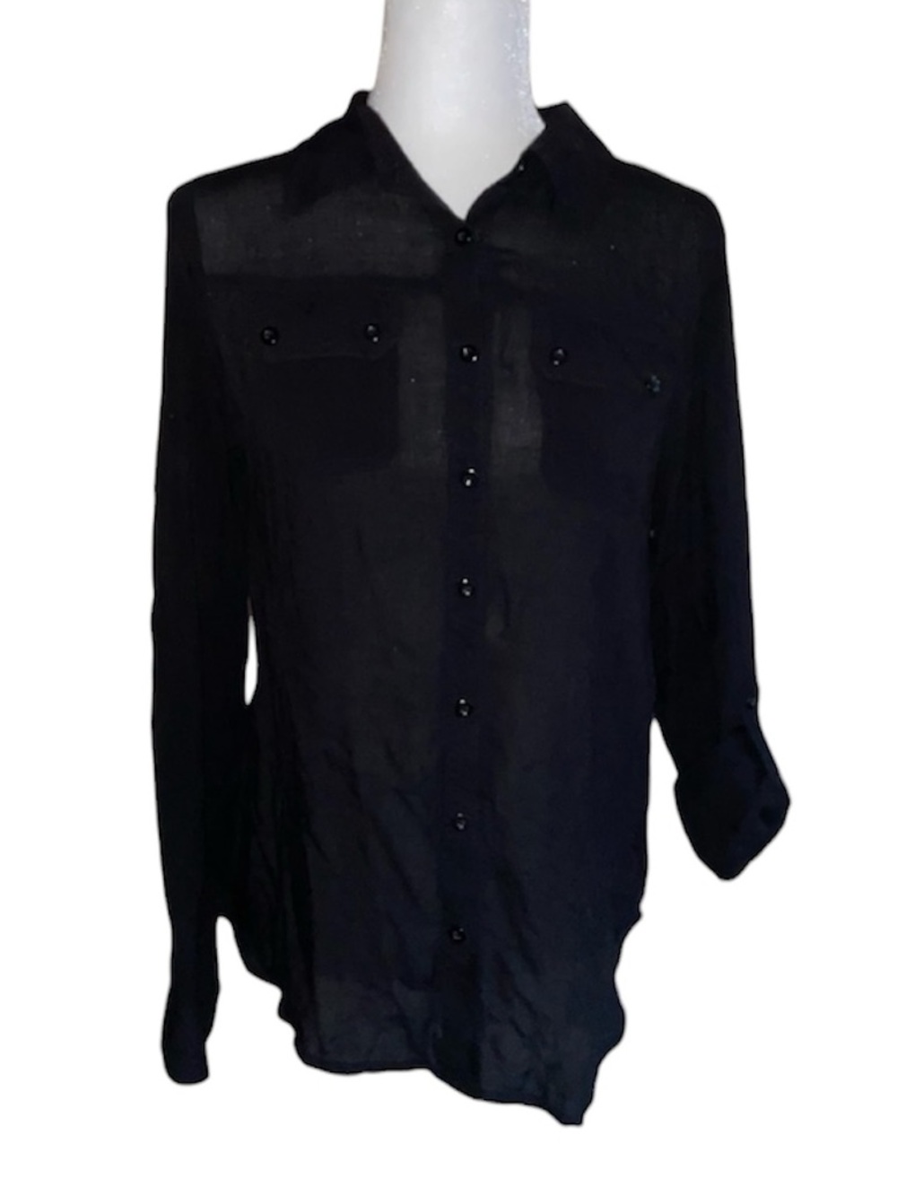 LoveTree Black Button-up Shirt